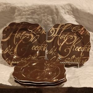 Rosanna hot chocolate saucer size plates set of 5. Excellent shape, ready to use